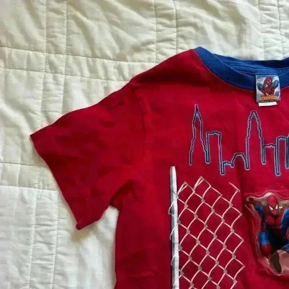 Kids spider man t shirt 2008 the amazing Spider-Man graphic tee boys 8 cotton - Picture 5 of 8